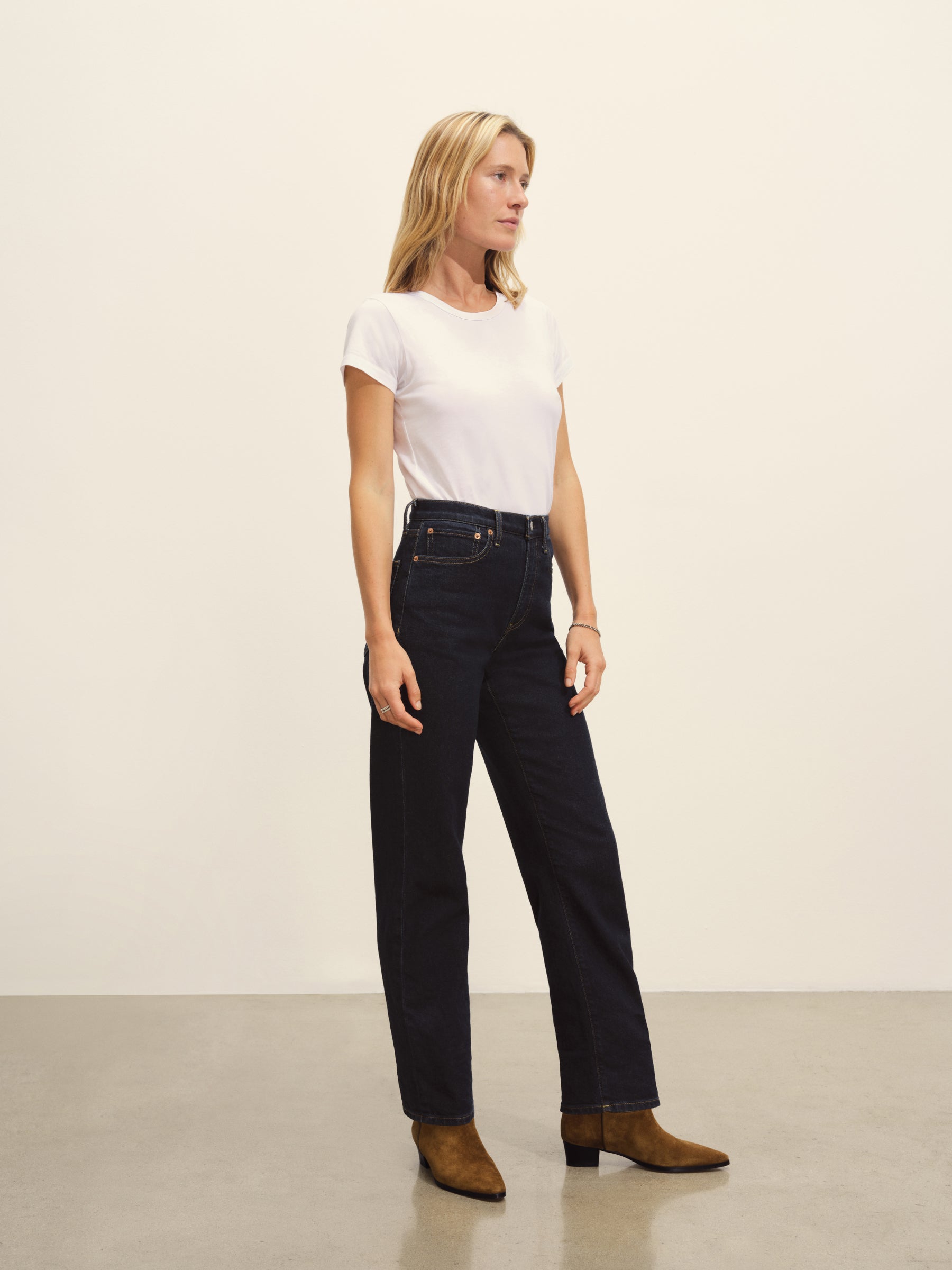White Pima Slim Crew - Image 4