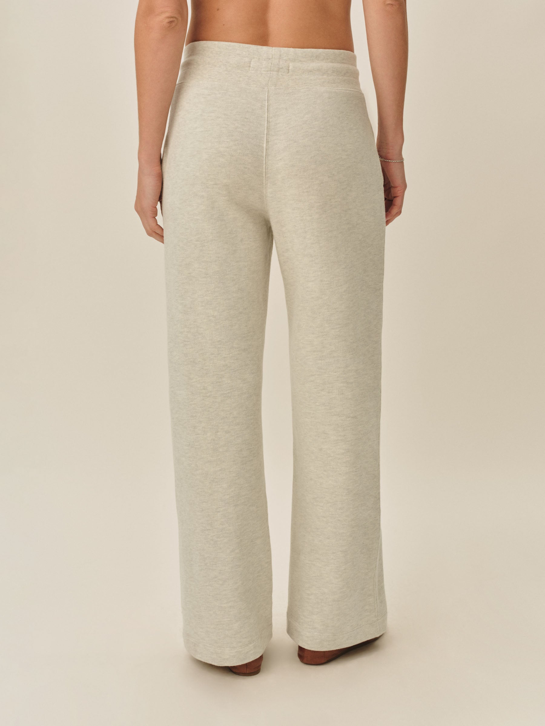 Heather Oat Vintage Interloop Wide Leg Sweatpant - Image 4