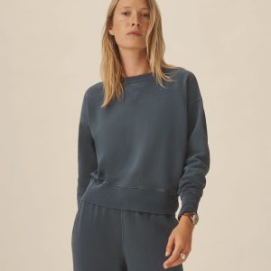 Evening Tide Venice Wash Vintage Interloop Oversized Crew