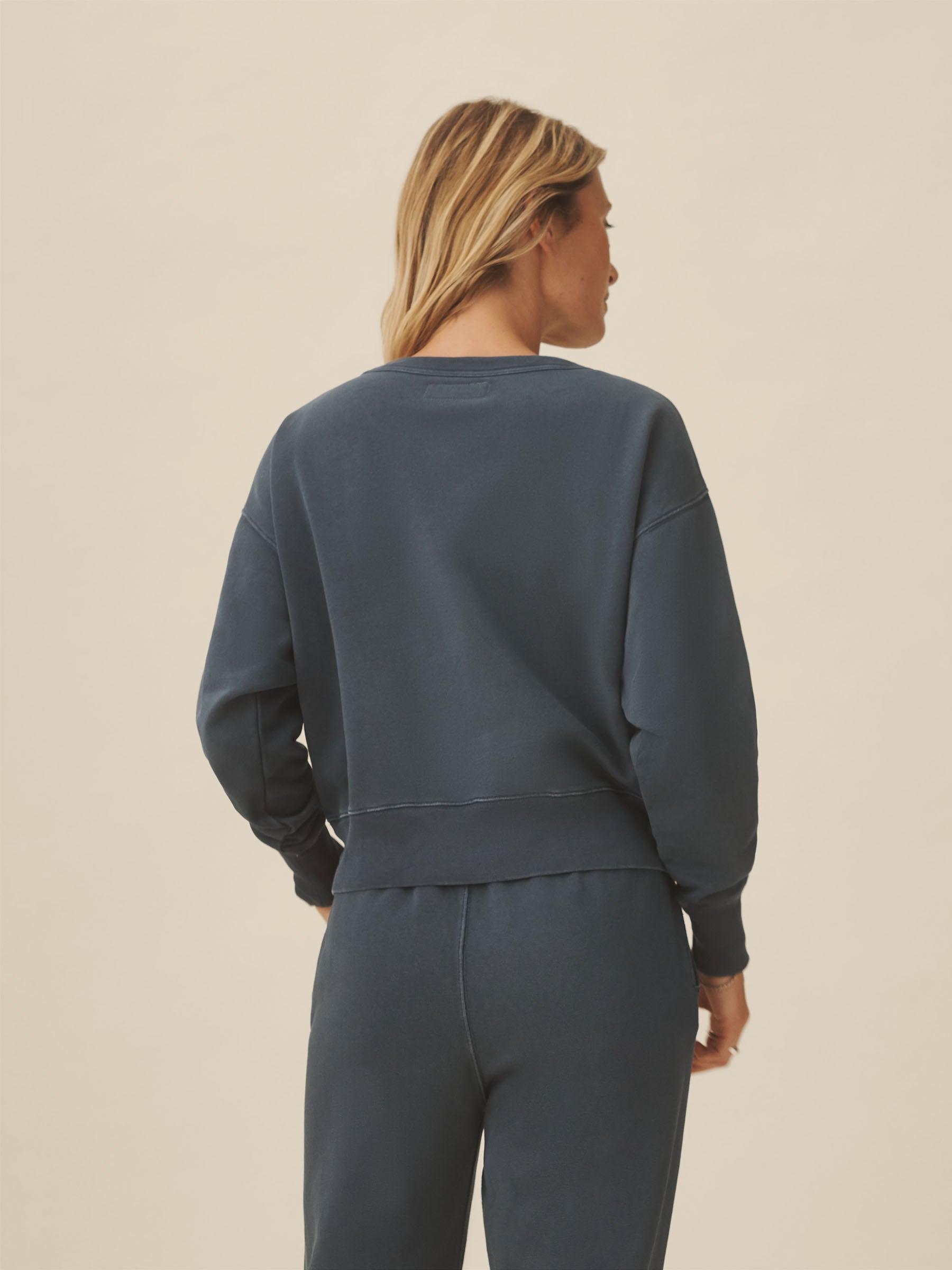 Evening Tide Venice Wash Vintage Interloop Oversized Crew - Image 4