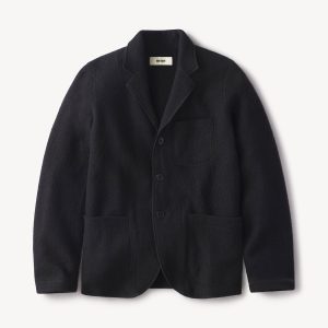 Black Felted Wool Chore Coat