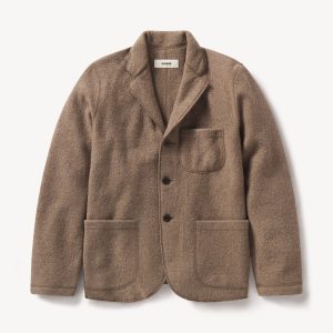 Driftwood Heather Felted Wool Chore Coat