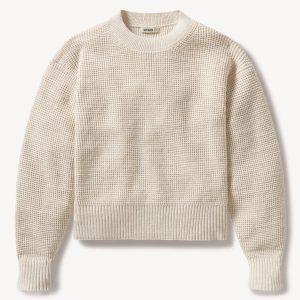 Marled Sand Seafarer Cotton Shrunken Crew