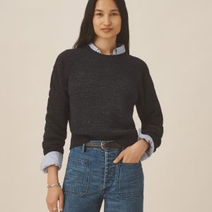 Dark Navy Seafarer Cotton Shrunken Crew