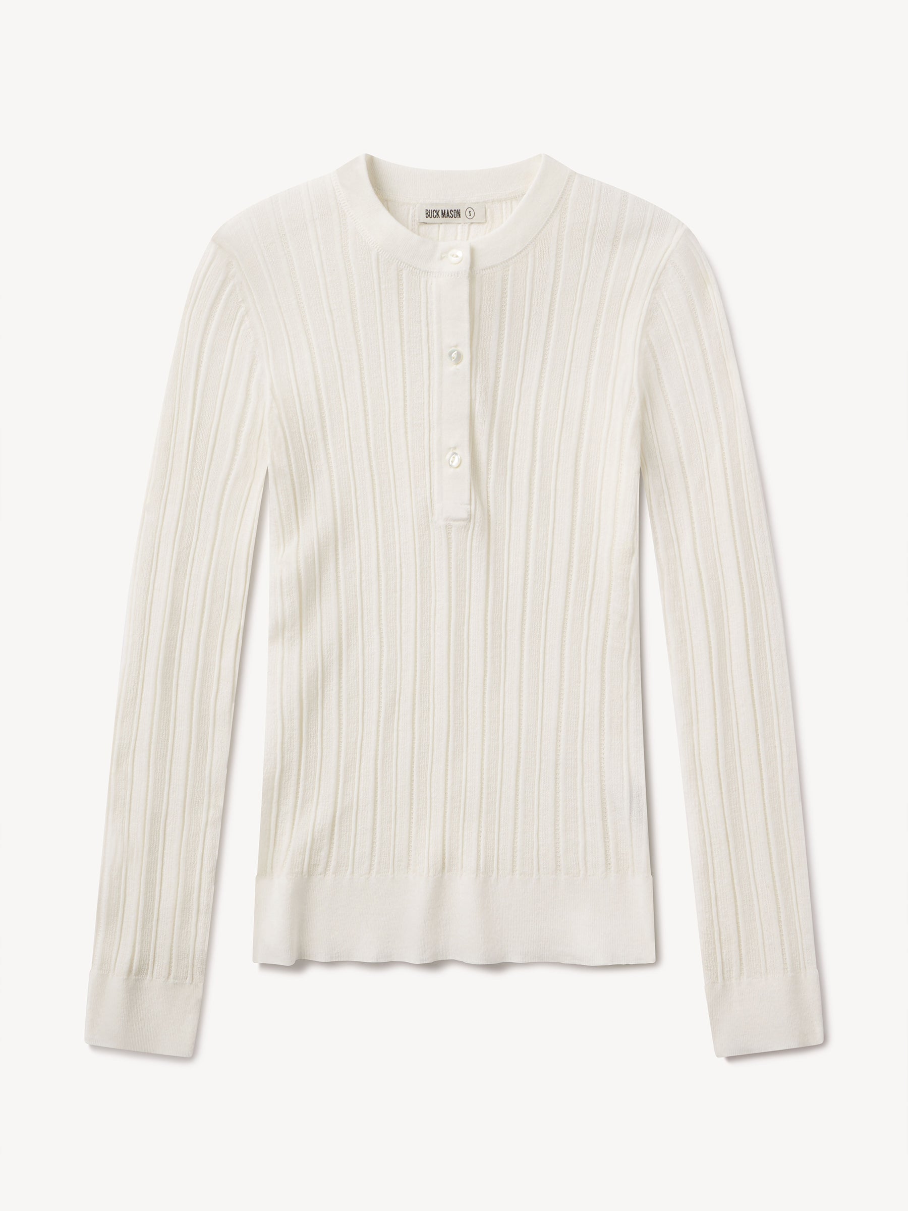 White Keepsake Pointelle Henley - Image 2