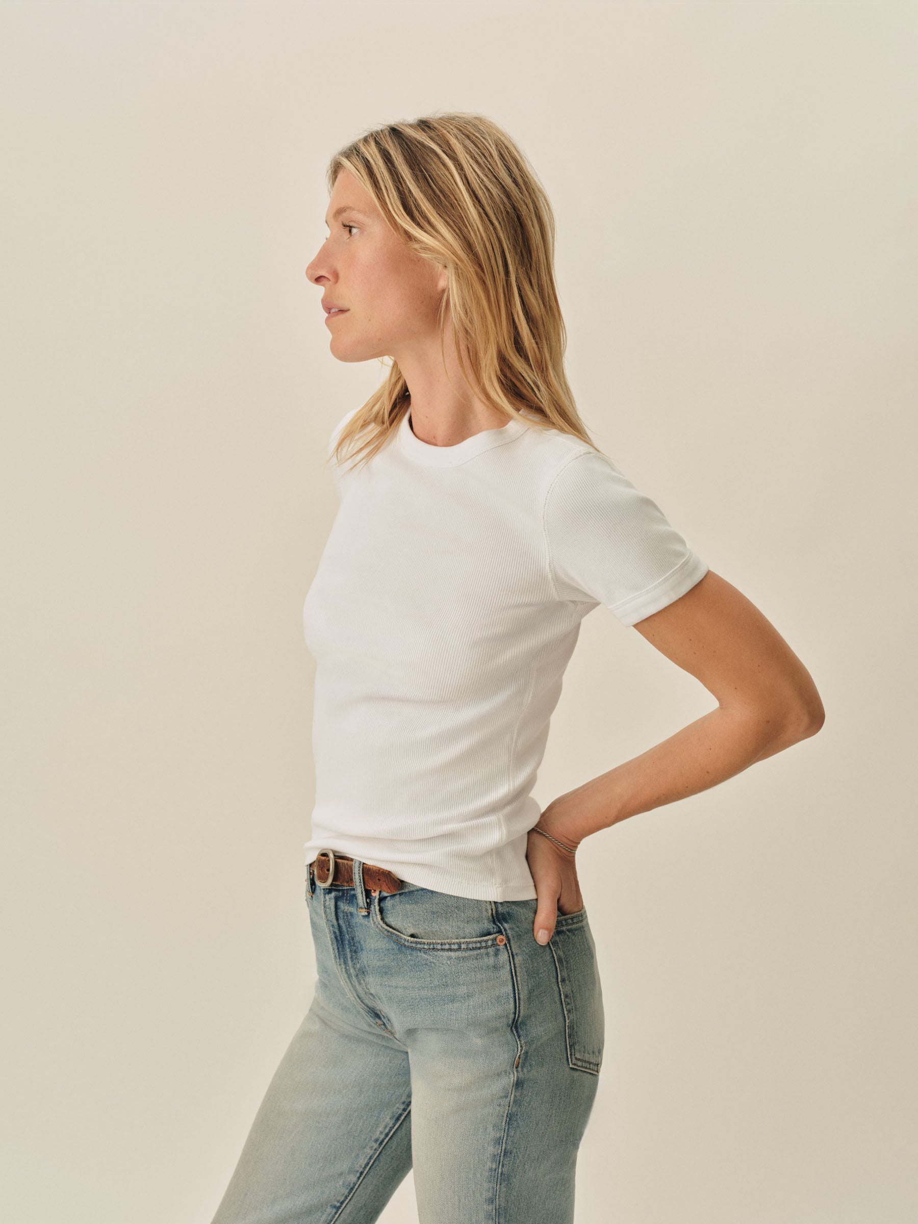 White Surplus Rib S/S Tee - Image 4