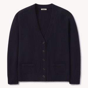 Midnight California Cashmere Slouchy Cardigan