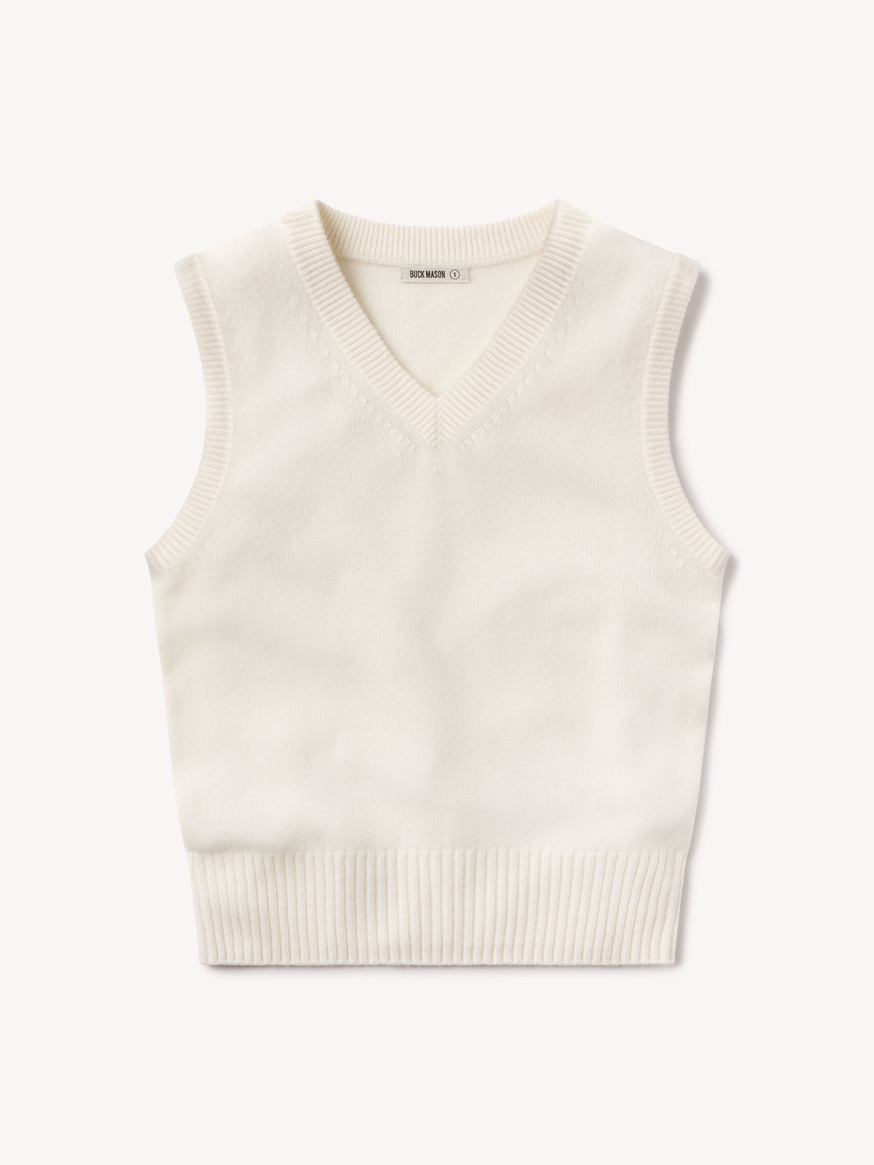 Natural California Cashmere Shrunken Vest - Image 2