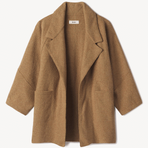 Heather Camel Felted Wool Blanket Coat