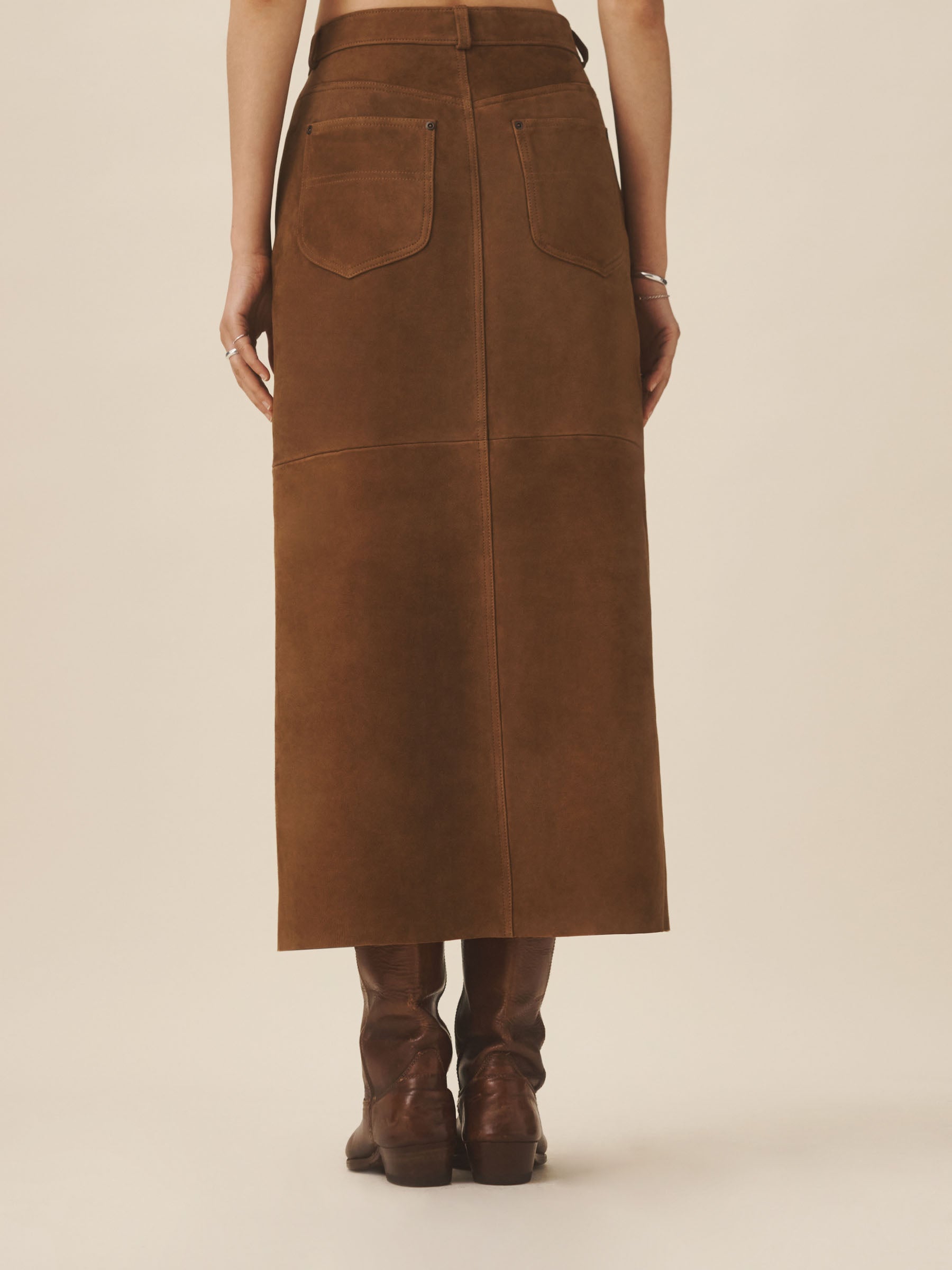 Coyote Santa Fe Suede Midi Skirt - Image 5