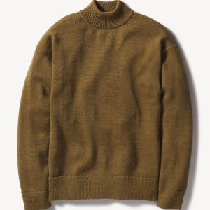 Brown Anatomica Mock Neck Sweater