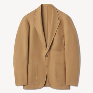 Camel Woolen Cashmere Carry-On Jacket