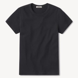 Soft Black Heirloom Rib S/S Tee