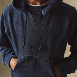 D037 Double Indigo Loopback Afterhood Sweatshirt