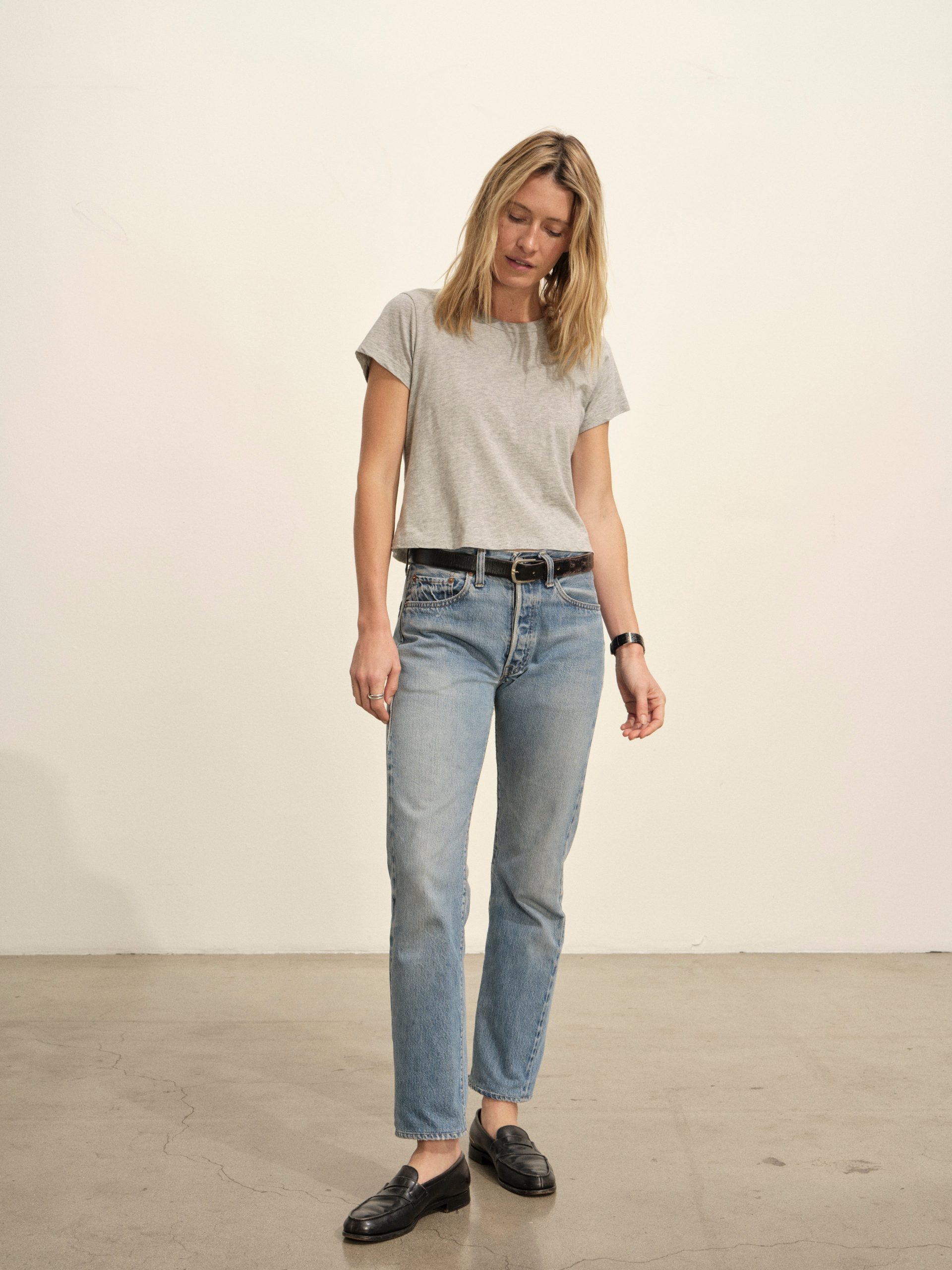 Graphite Pima Boxy Crew - Image 3