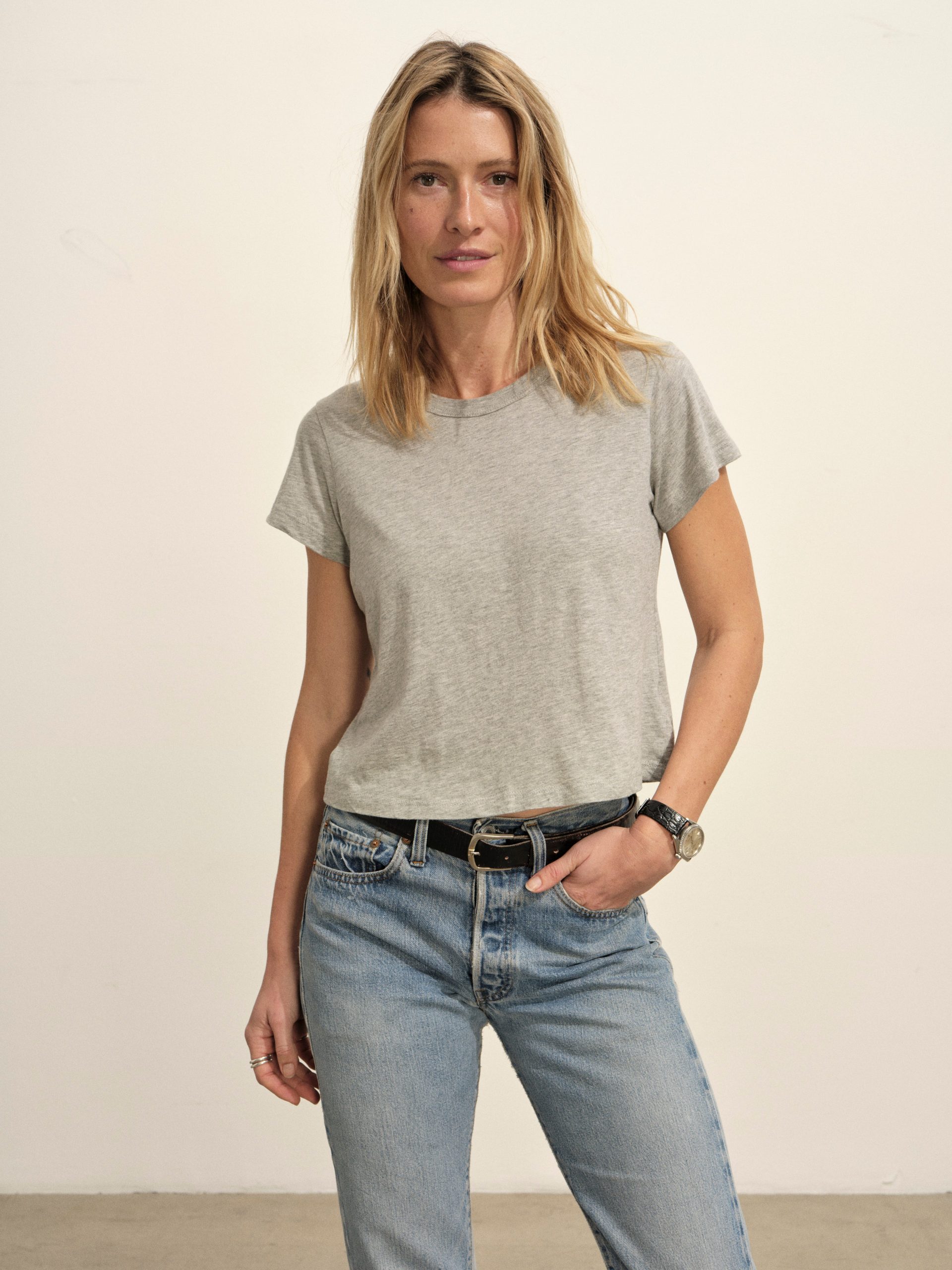 Graphite Pima Boxy Crew - Image 2