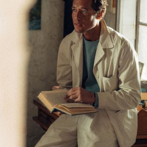 Natural Japanese Twill Belted-Back Chore Jacket