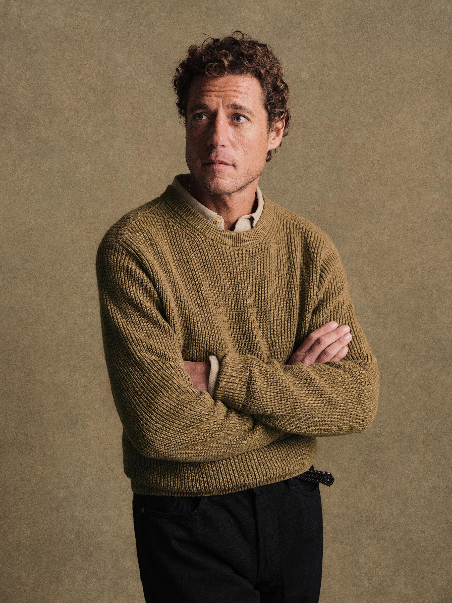 British Khaki Seafarer Cotton Rib Crew - Image 2