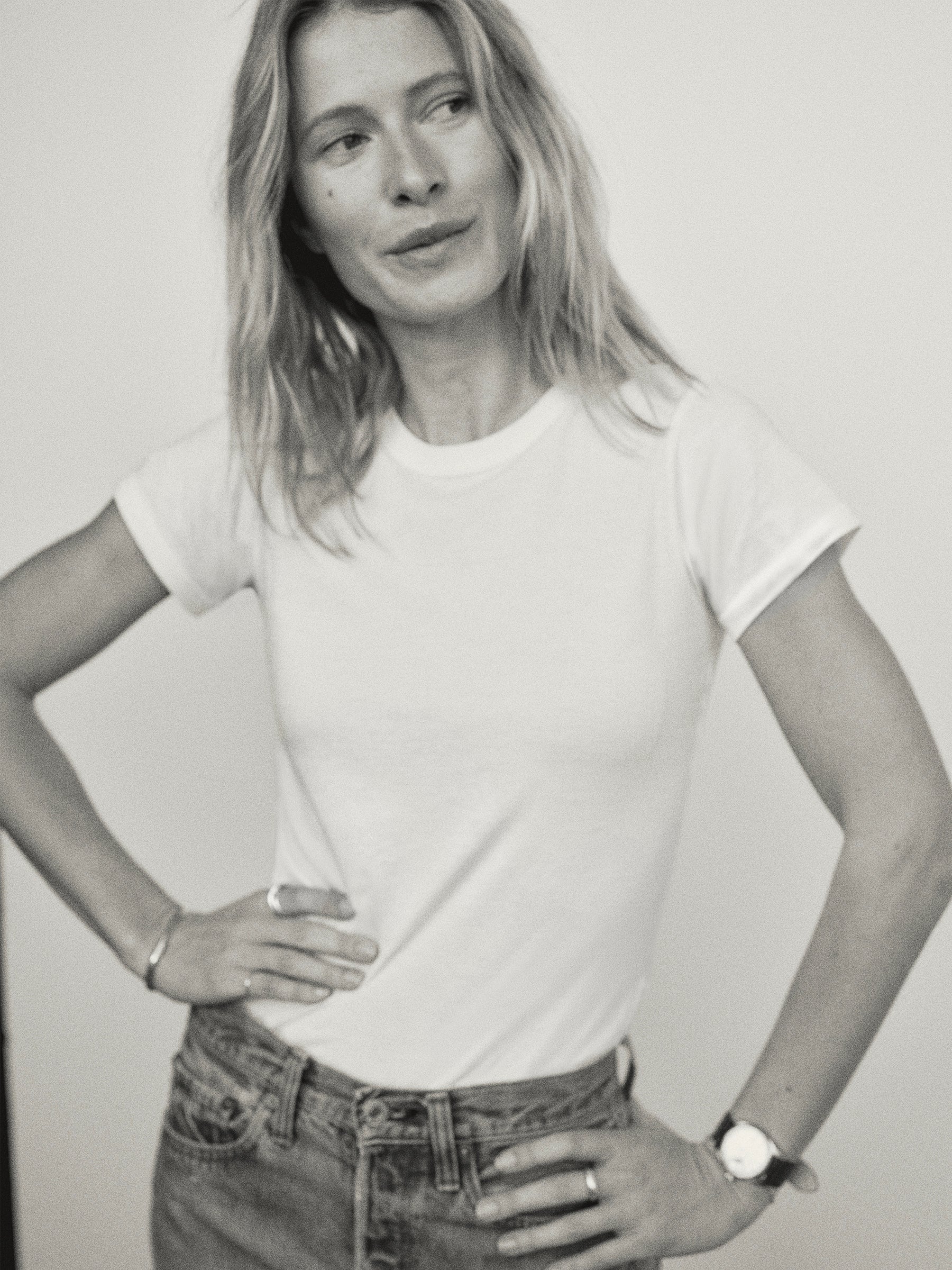 White Pima Slim Crew - Image 2