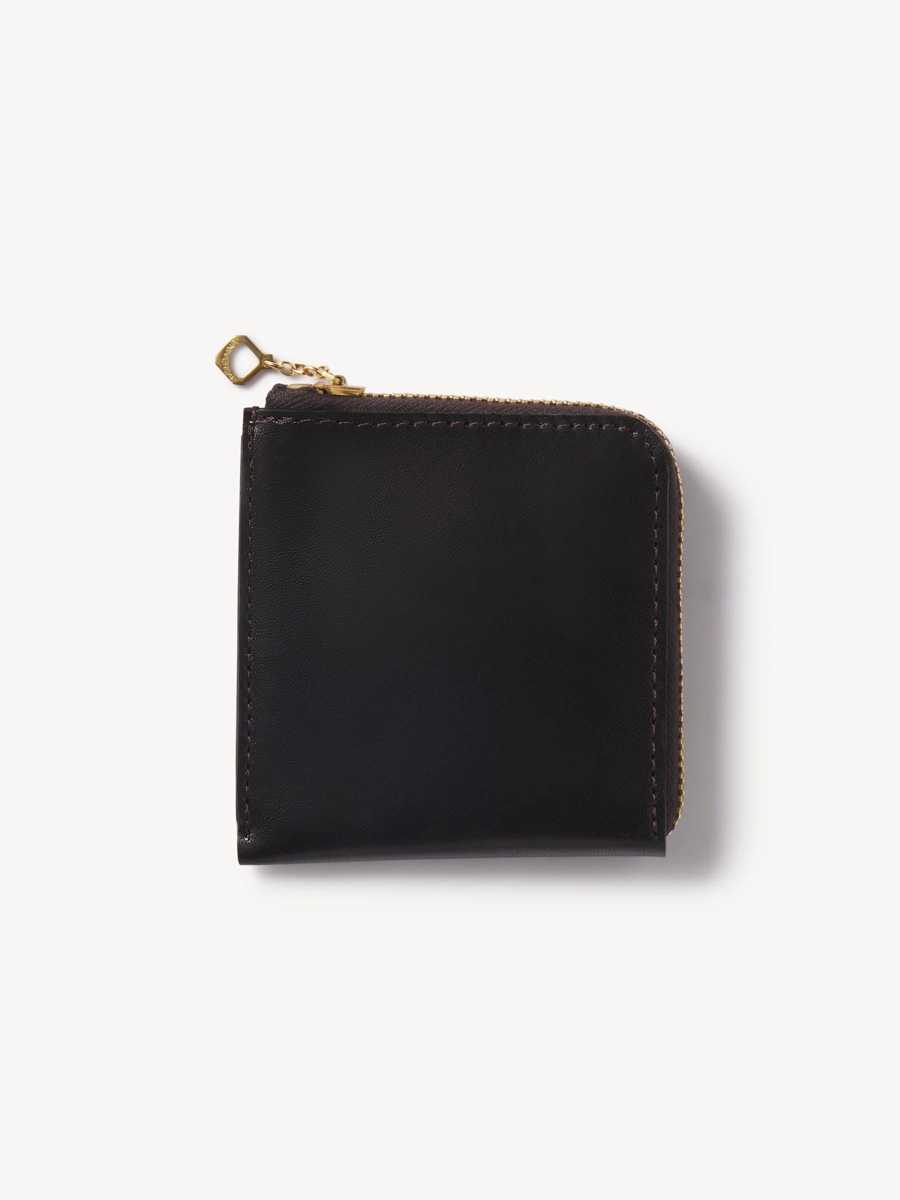 Black Y'2 Leather X Buck Mason Leather Zip Wallet- Modern American Classics