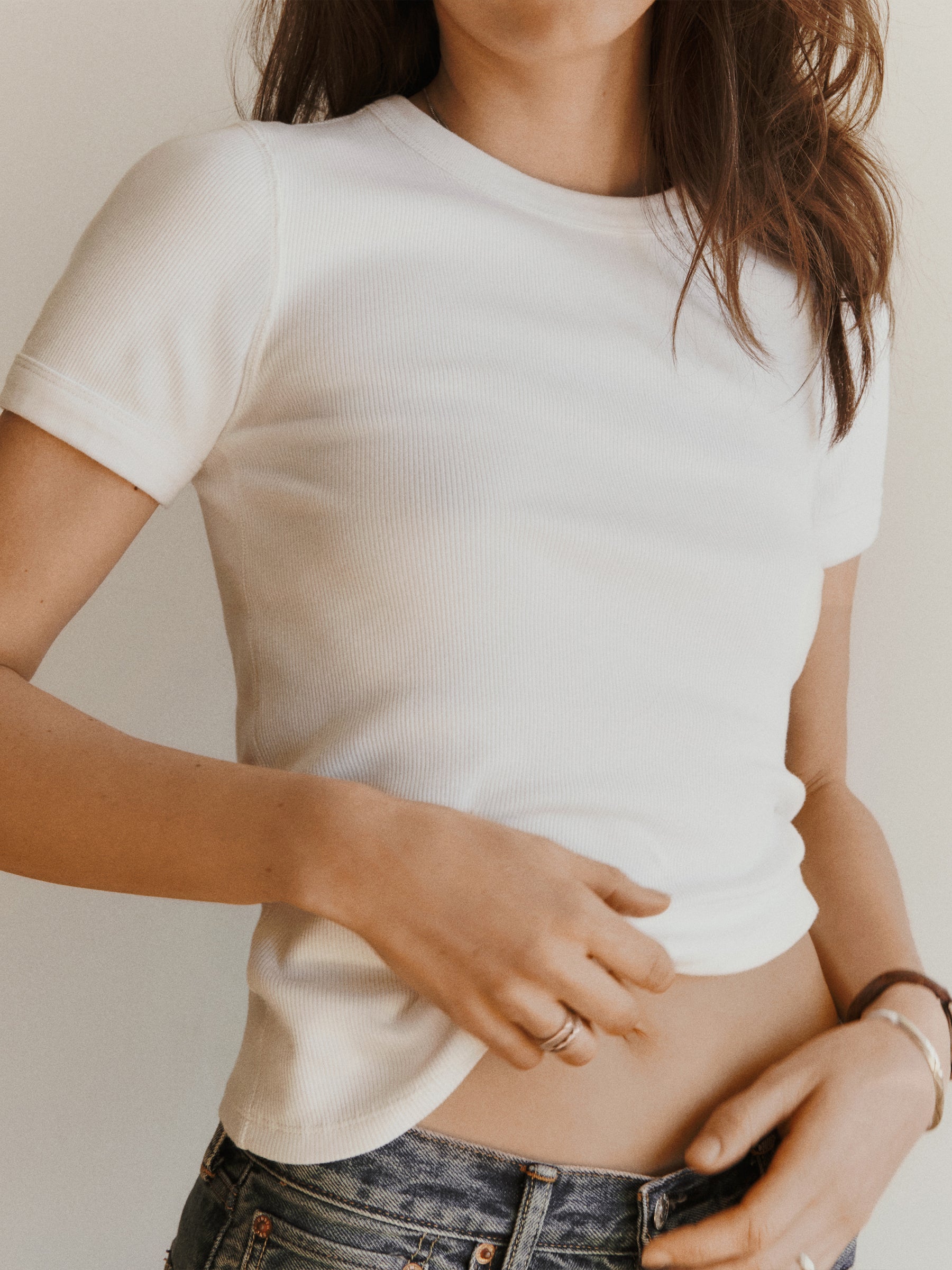 White Surplus Rib S/S Tee - Image 2