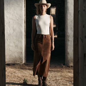 Coyote Santa Fe Suede Midi Skirt